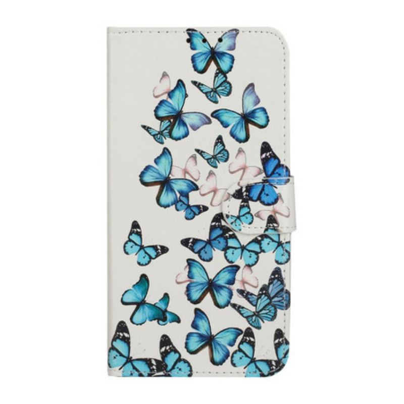 Cover Huawei Y5p Flip Cover Myriade Af Sommerfugle