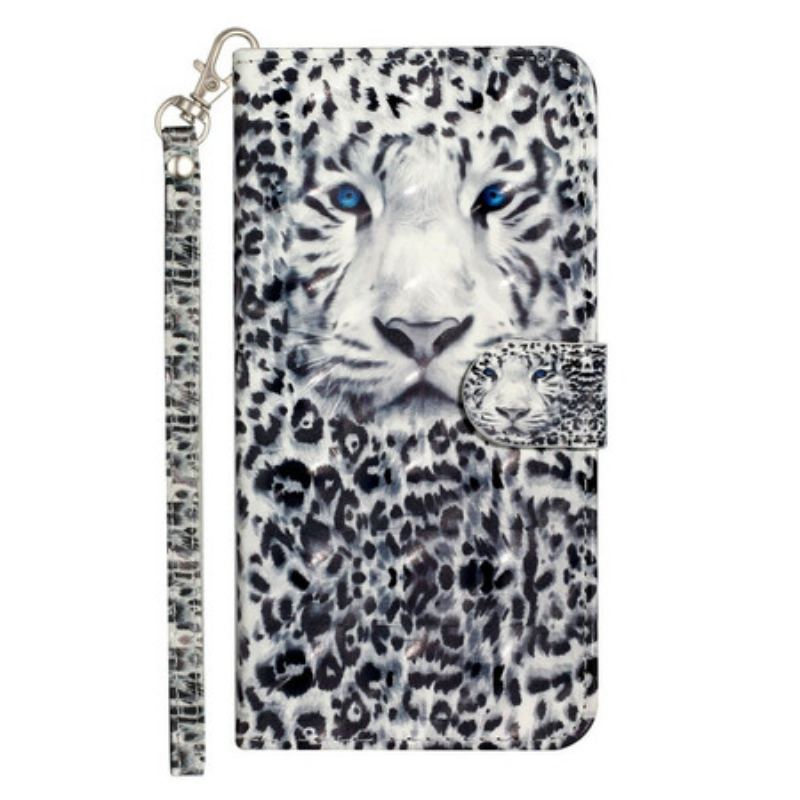 Flip Cover Huawei Y5p Med Snor Tiger Light Strap Spotlights