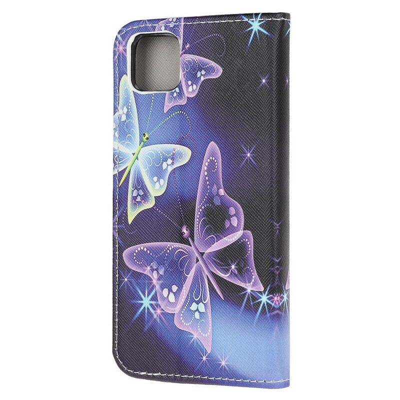 Flip Cover Huawei Y5p Sommerfugle Og Blomster 2