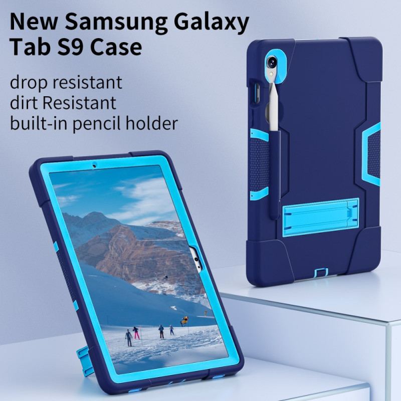 Cover Samsung Galaxy Tab S9 Fe Tofarvet Med Integreret Understøttelse