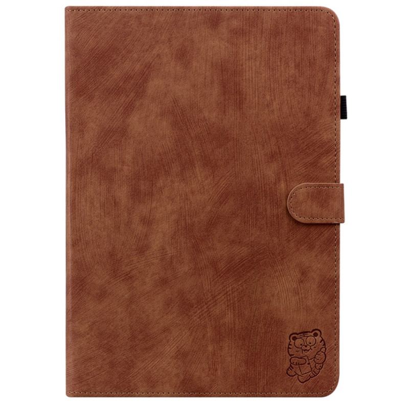 Læder Cover Samsung Galaxy Tab S9 Fe Telefon Etui Tigermønster