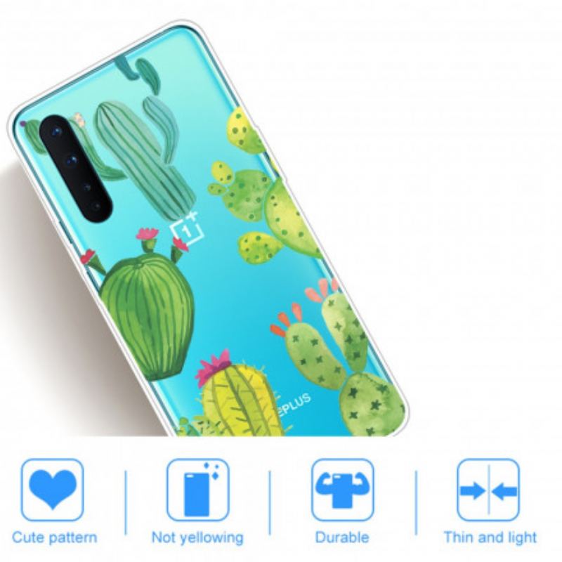 Cover OnePlus Nord Akvarel Kaktusser