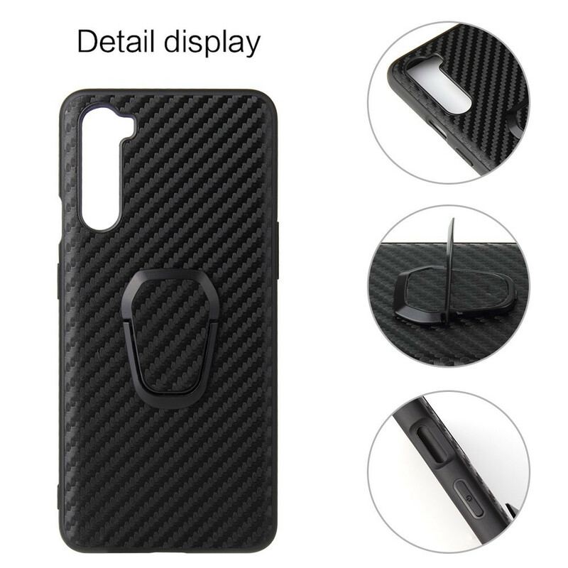 Cover OnePlus Nord Carbon Fiber Ring-support