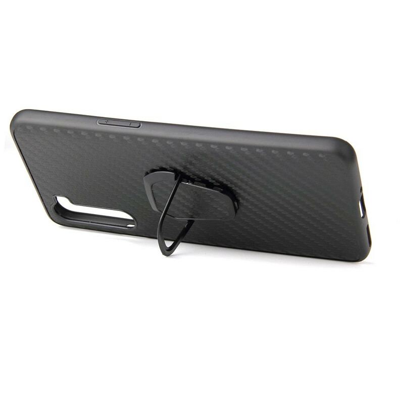 Cover OnePlus Nord Carbon Fiber Ring-support