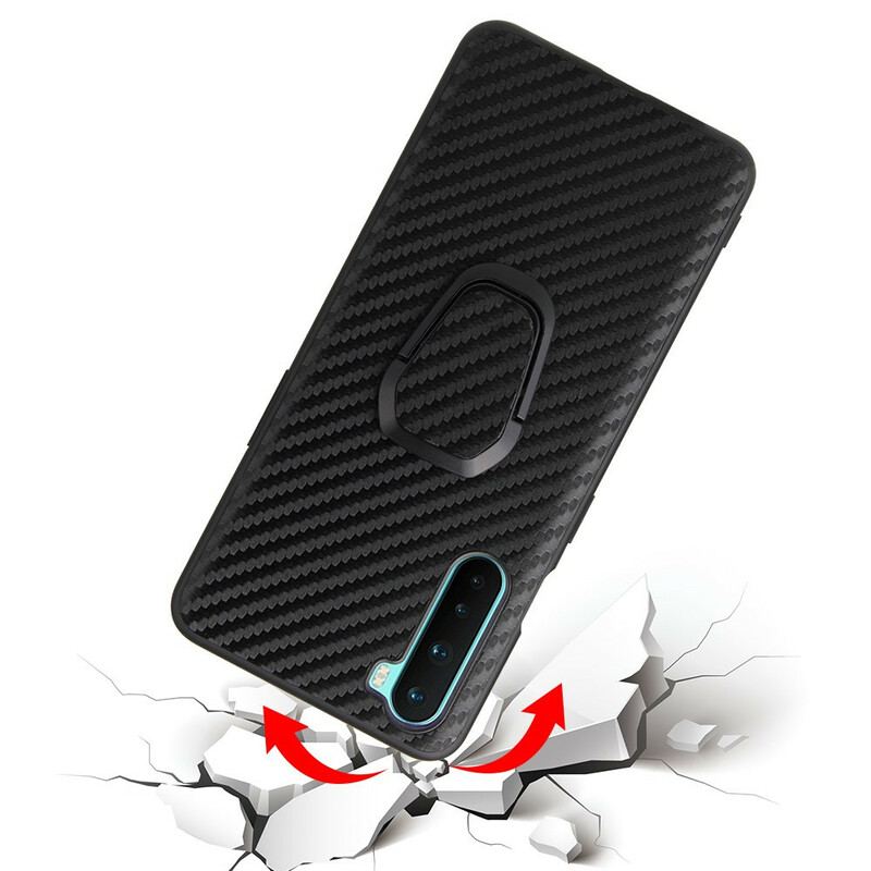 Cover OnePlus Nord Carbon Fiber Ring-support