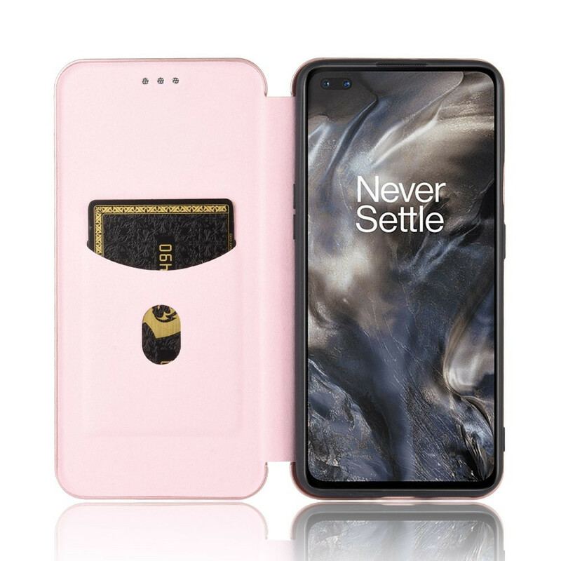 Cover OnePlus Nord Flip Cover Farvet Carbon Silikone