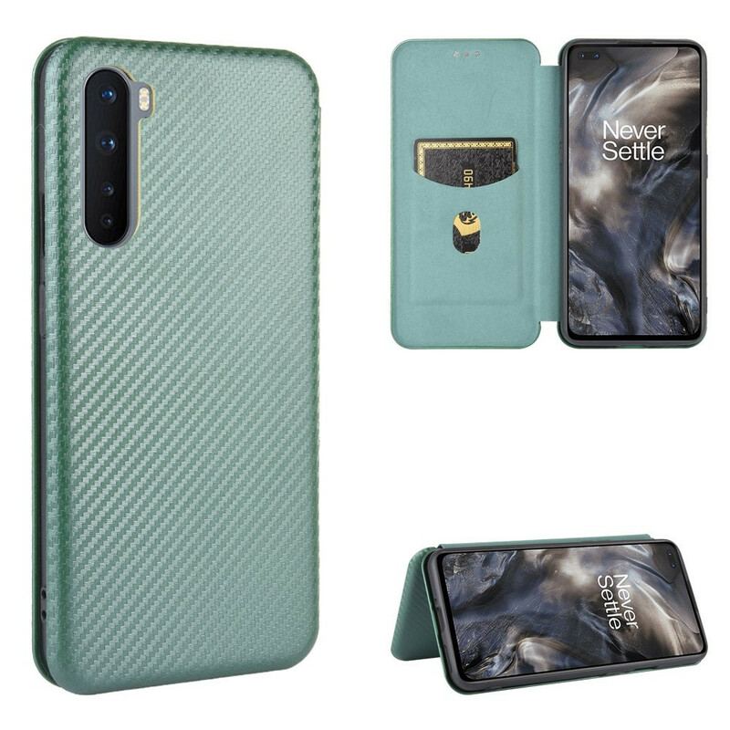 Cover OnePlus Nord Flip Cover Farvet Carbon Silikone