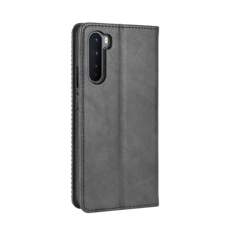 Cover OnePlus Nord Flip Cover Stiliseret Vintage Lædereffekt