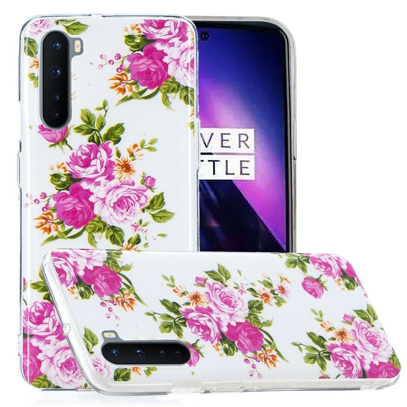 Cover OnePlus Nord Fluorescerende Liberty-blomster