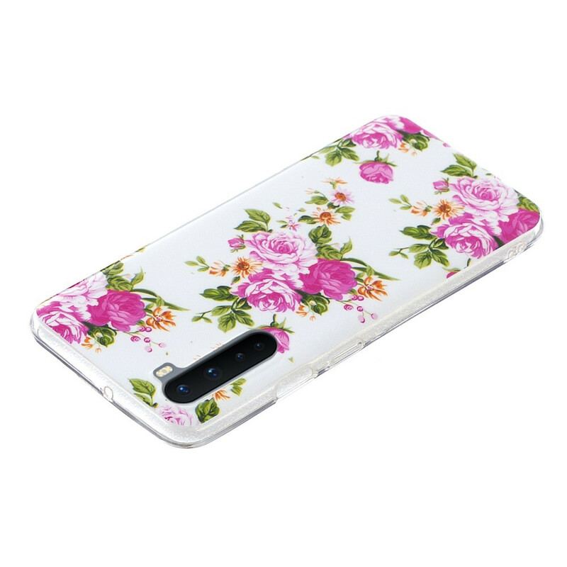 Cover OnePlus Nord Fluorescerende Liberty-blomster