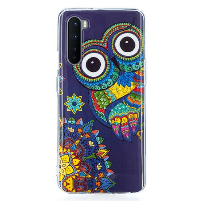 Cover OnePlus Nord Fluorescerende Ugle Mandala