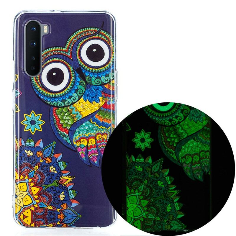 Cover OnePlus Nord Fluorescerende Ugle Mandala