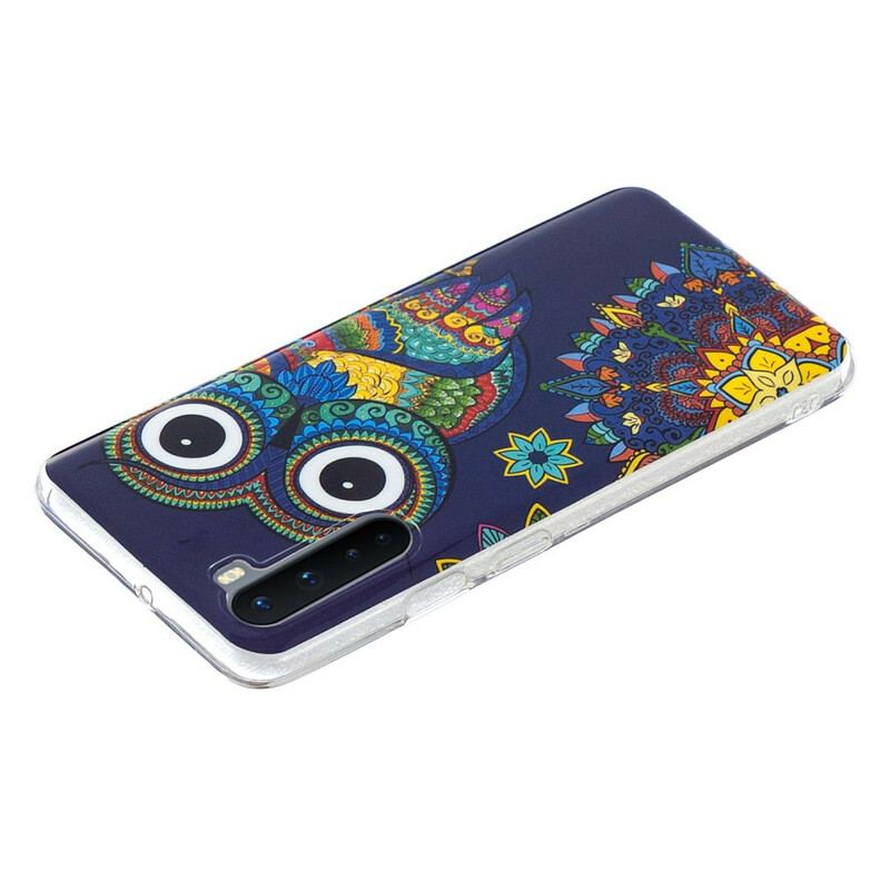 Cover OnePlus Nord Fluorescerende Ugle Mandala