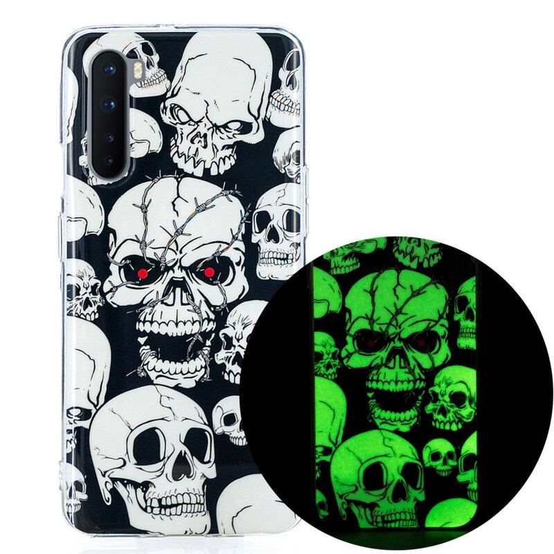 Cover OnePlus Nord Forsigtig Fluorescerende Kranier