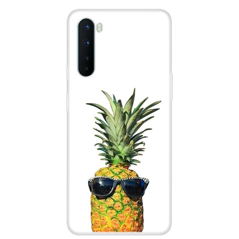 Cover OnePlus Nord Gennemsigtig Ananas Med Briller