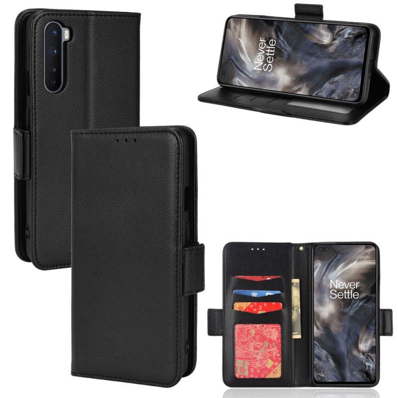 Flip Cover OnePlus Nord Læder Cover Flap Dobbelt Nye Farver