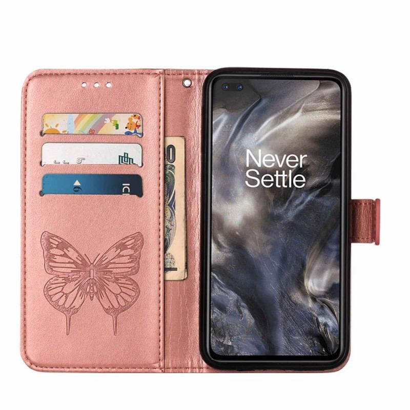 Flip Cover OnePlus Nord Sommerfugle Design