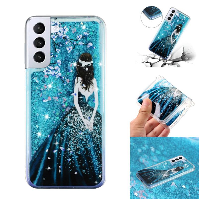 Cover Samsung Galaxy S24 Plus 5g Blå Pigeglimmervæske