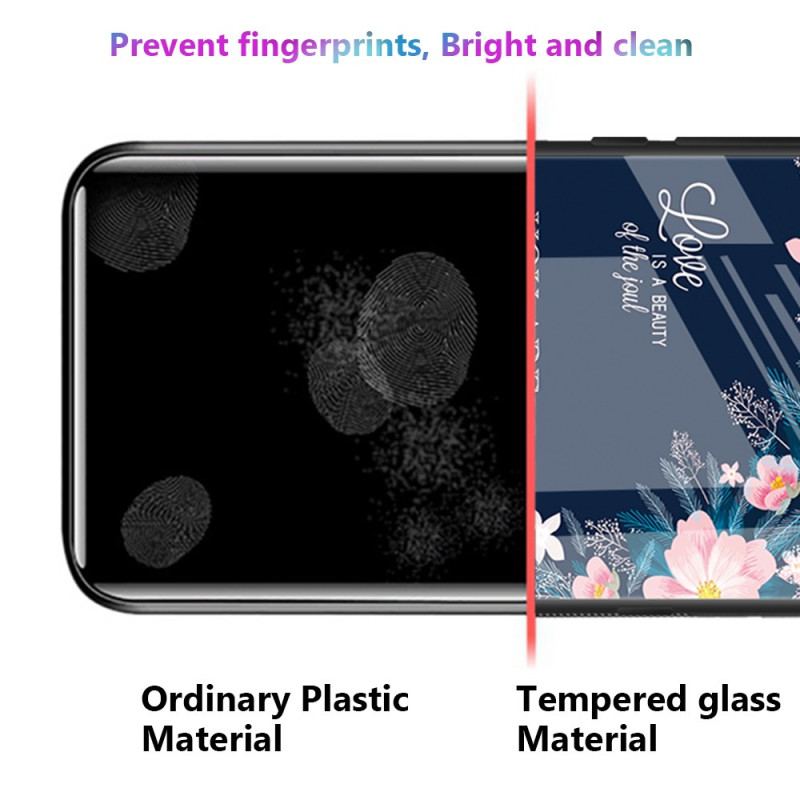 Cover Samsung Galaxy S24 Plus 5g Lyserøde Blomster Af Hærdet Glas