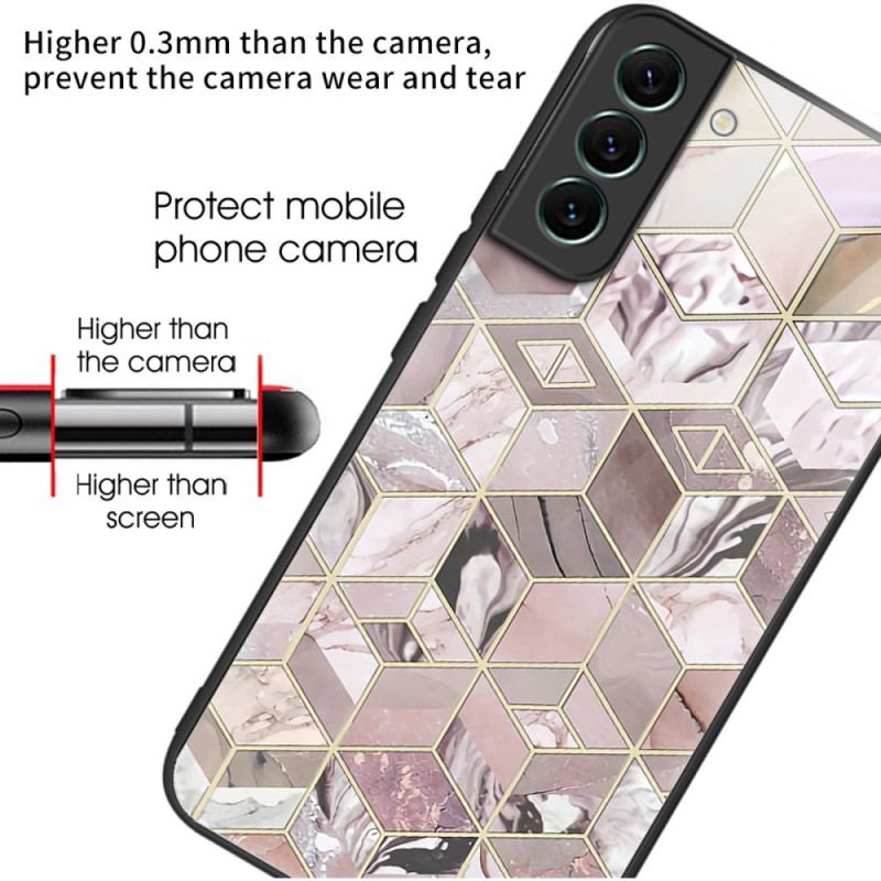 Cover Samsung Galaxy S24 Plus 5g Telefon Etui Marmormønster Af Hærdet Glas