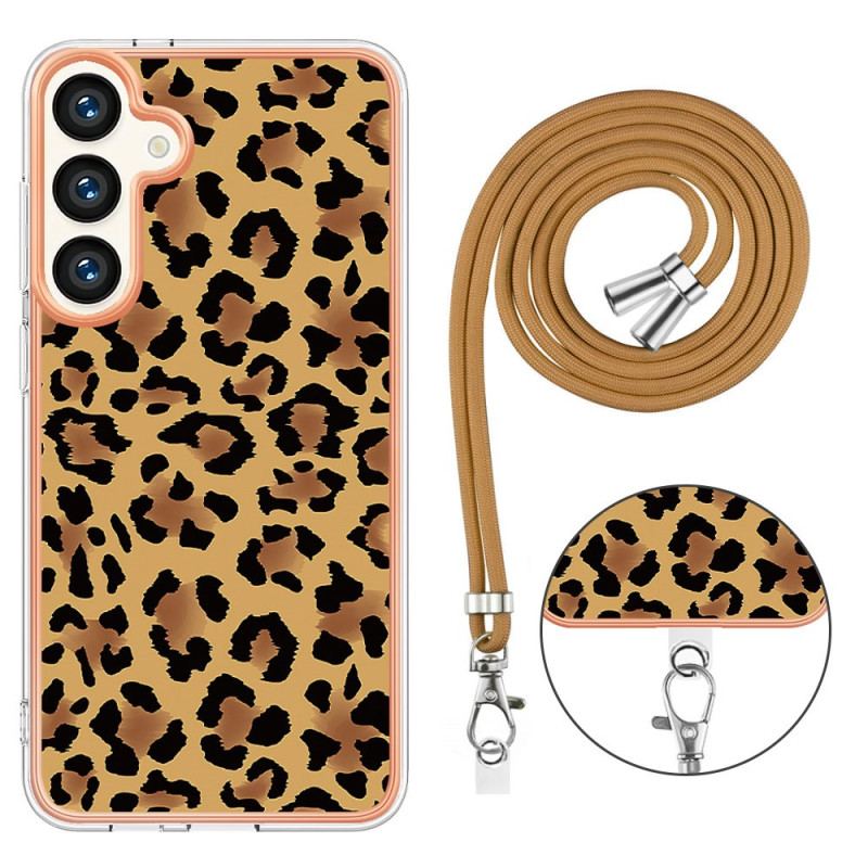 Cover Samsung Galaxy S24 Plus 5g Telefon Etui Snøre Leopard Print