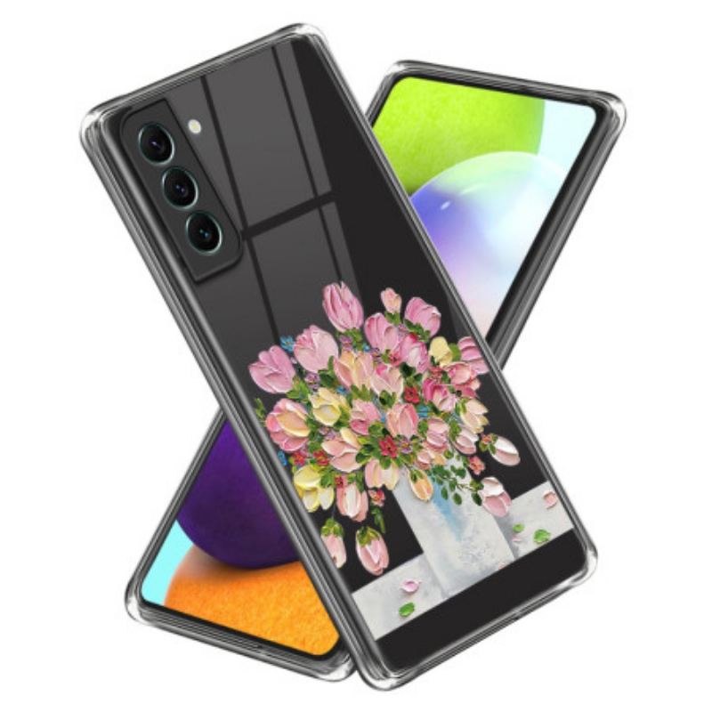 Cover Til Samsung Galaxy S24 Plus 5g Lyserøde Blomster Maleri