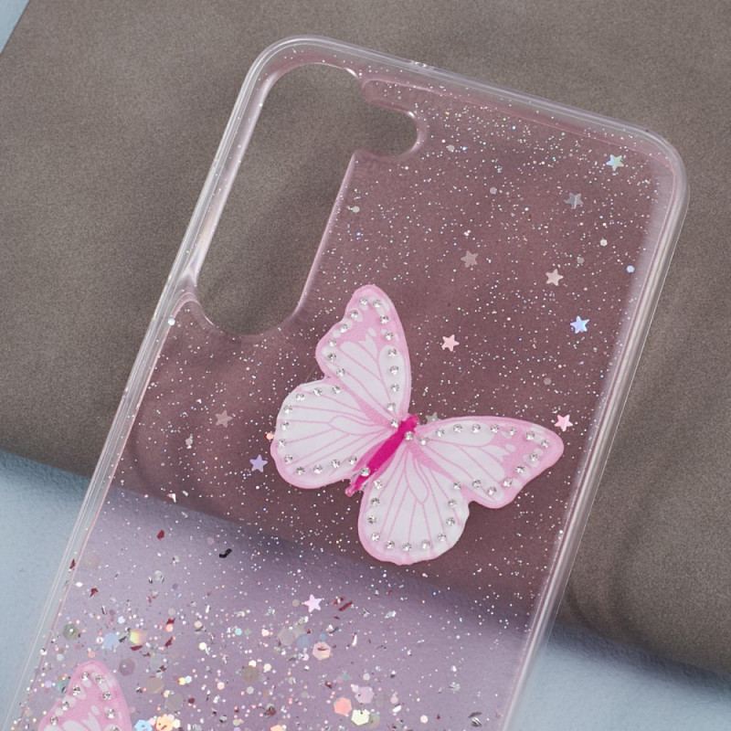 Cover Til Samsung Galaxy S24 Plus 5g Sommerfugle Pailletter