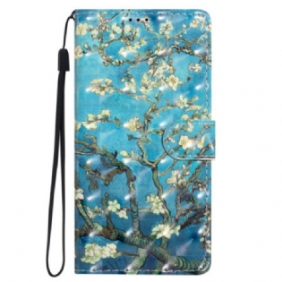 Flip Cover Samsung Galaxy S24 Plus 5g Abrikosblomst I Lnaière