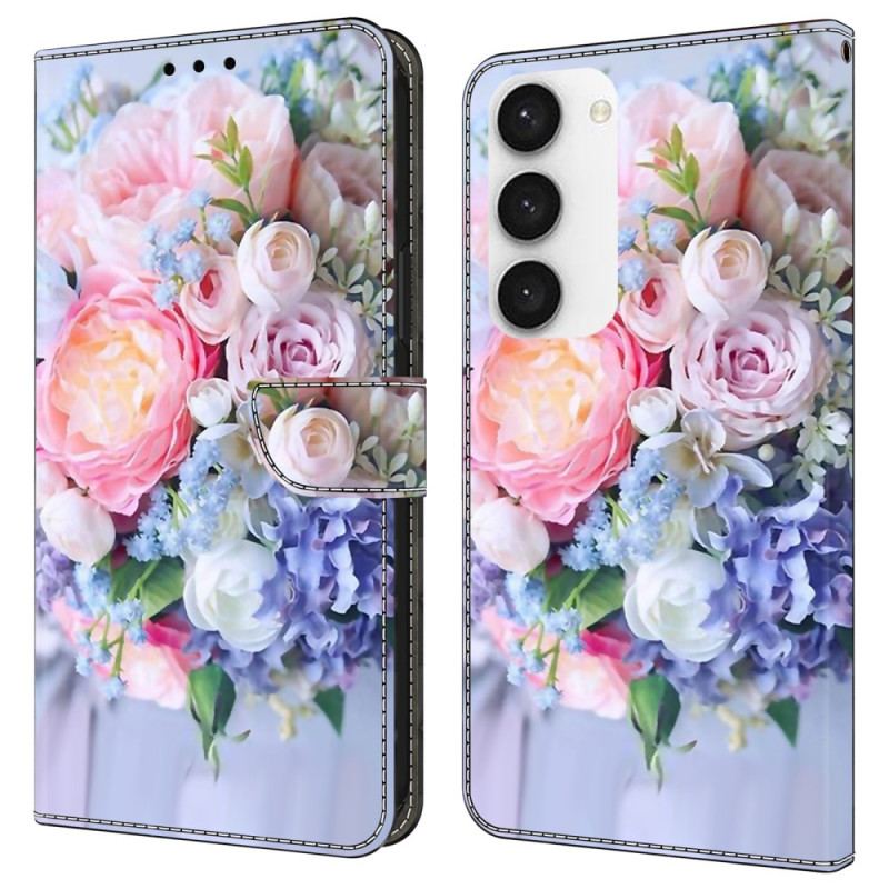 Flip Cover Samsung Galaxy S24 Plus 5g Farverige Blomster