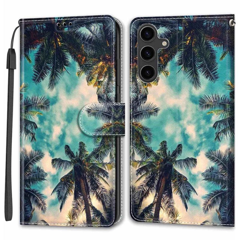 Flip Cover Samsung Galaxy S24 Plus 5g Strap Palms