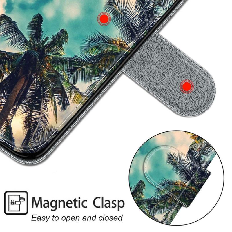 Flip Cover Samsung Galaxy S24 Plus 5g Strap Palms