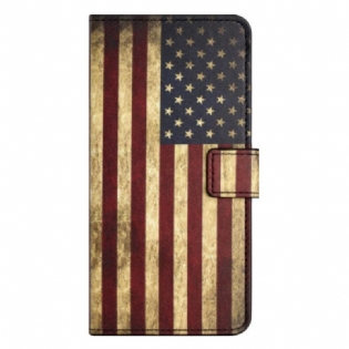 Flip Cover Samsung Galaxy S24 Plus 5g Vintage Amerikansk Flag