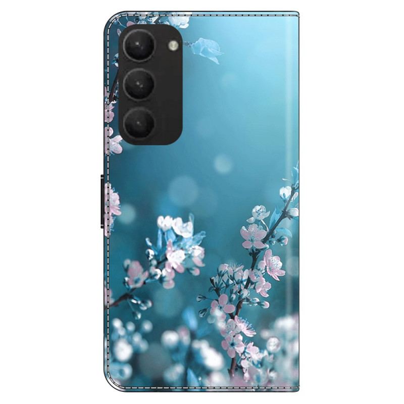 Flip Cover Til Samsung Galaxy S24 Plus 5g Blommeblomstmønster