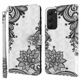 Flip Cover Til Samsung Galaxy S24 Plus 5g Blondeblomst Med Rem