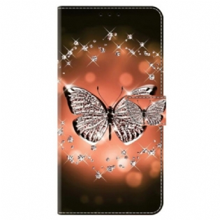 Flip Cover Til Samsung Galaxy S24 Plus 5g Krystalsommerfugl