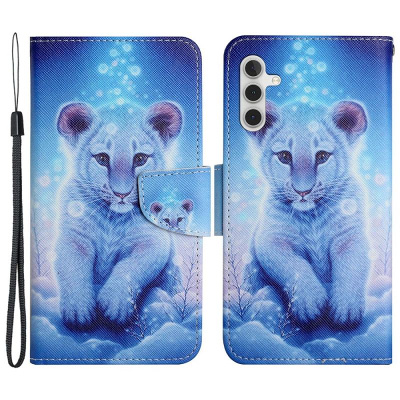 Læder Cover Samsung Galaxy S24 Plus 5g Leopardmønster Med Rem