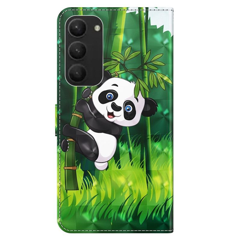 Læder Cover Samsung Galaxy S24 Plus 5g Panda Climber Med Rem