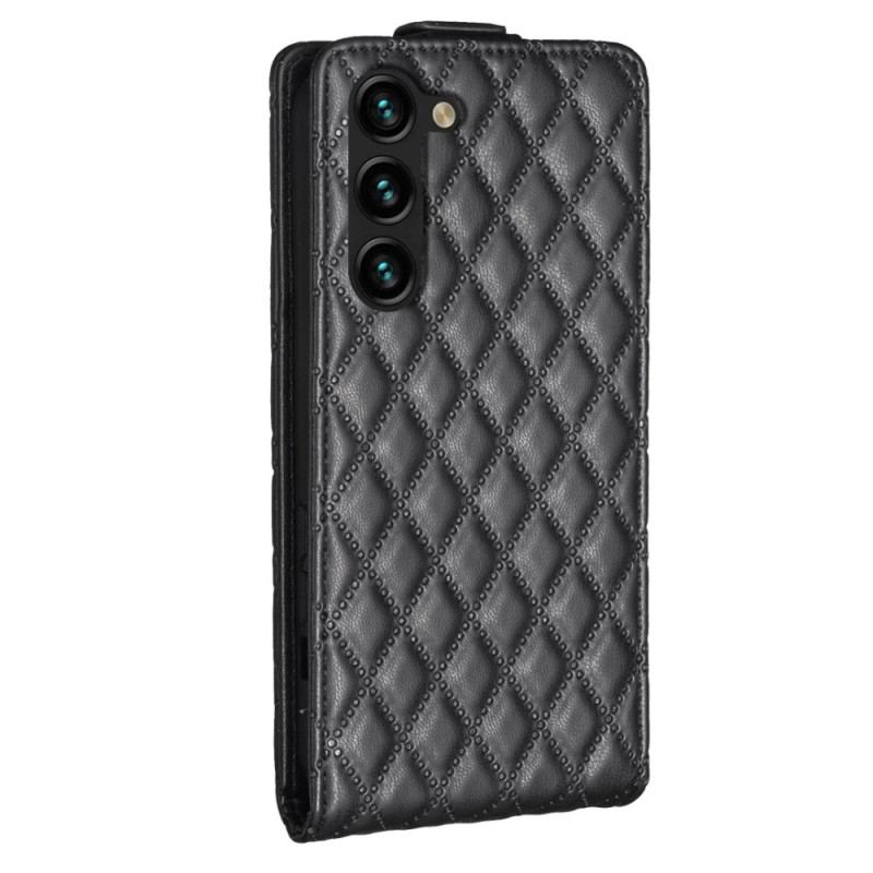 Læder Cover Samsung Galaxy S24 Plus 5g Telefon Etui Quiltet Med Lodret Klap