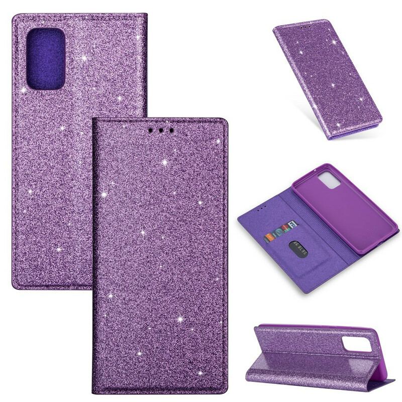 Cover Samsung Galaxy S20 Flip Cover Sequin Stil