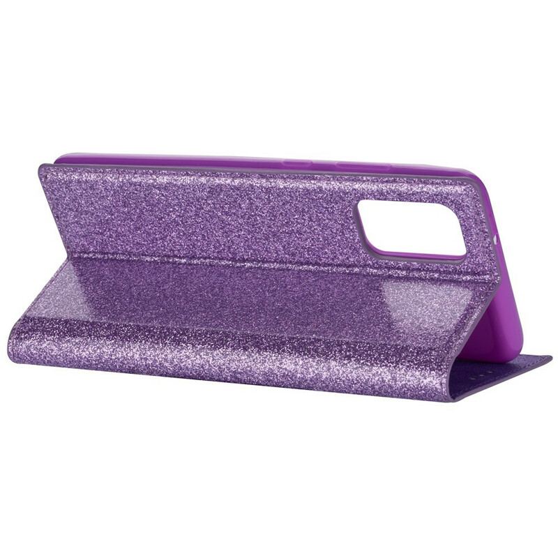 Cover Samsung Galaxy S20 Flip Cover Sequin Stil