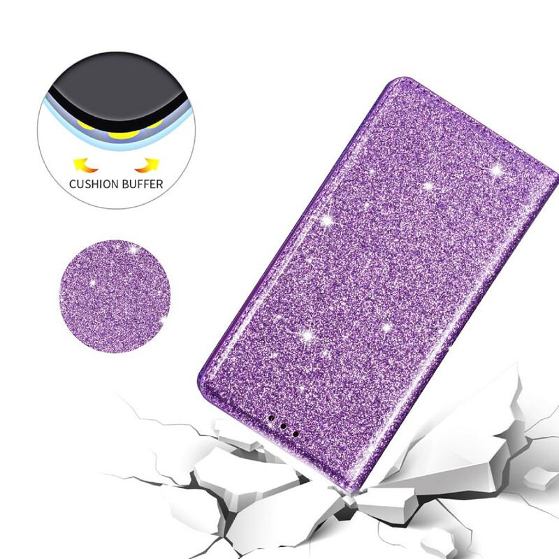 Cover Samsung Galaxy S20 Flip Cover Sequin Stil