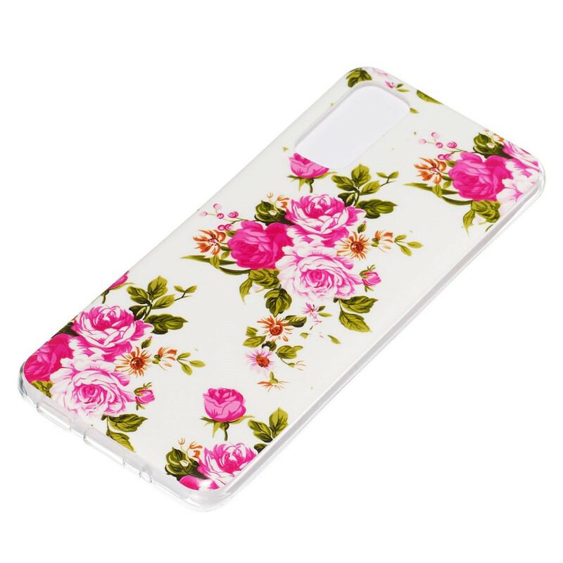 Cover Samsung Galaxy S20 Fluorescerende Liberty-blomster