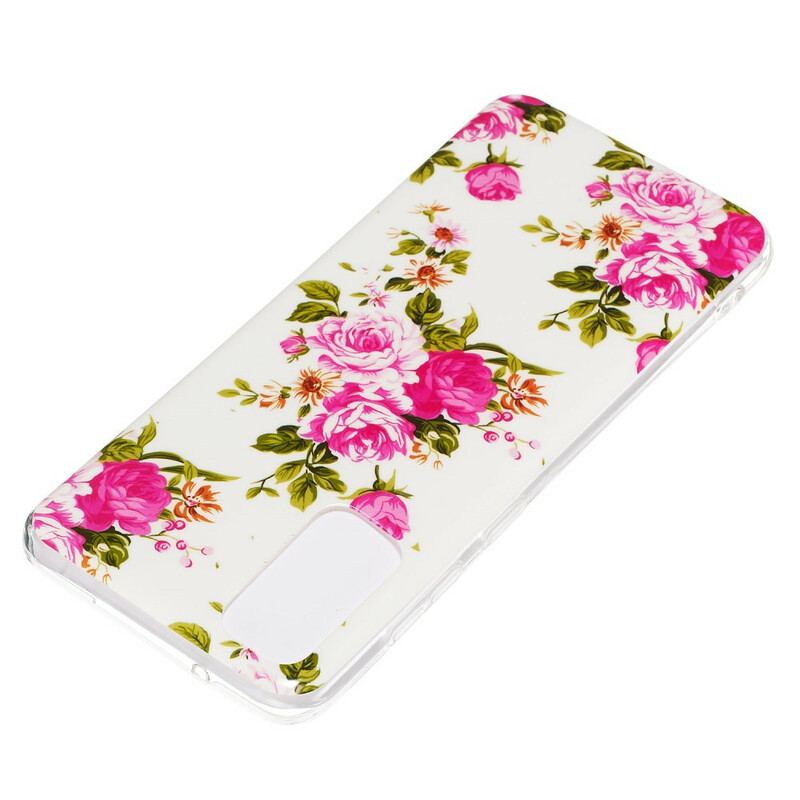 Cover Samsung Galaxy S20 Fluorescerende Liberty-blomster