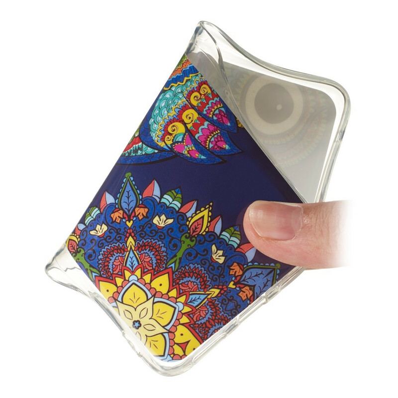 Cover Samsung Galaxy S20 Fluorescerende Ugle Mandala