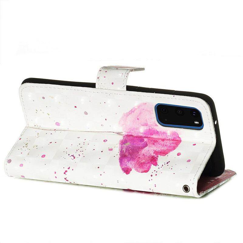 Flip Cover Samsung Galaxy S20 Akvarel Valmue