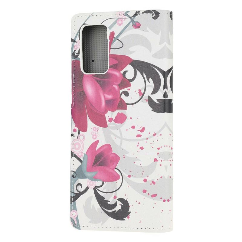 Flip Cover Samsung Galaxy S20 Tropiske Blomster