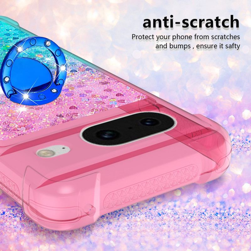 Cover Google Pixel 8 Telefon Etui Glitter Ring-holder