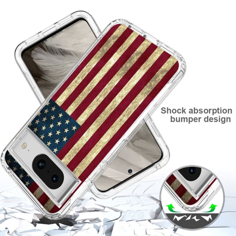 Cover Til Google Pixel 8 Forstærket Amerikansk Flag