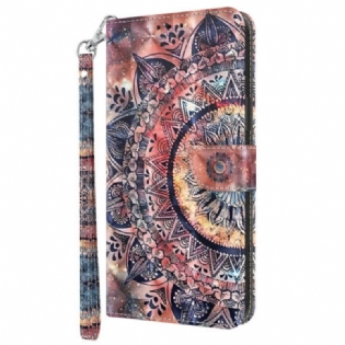 Flip Cover Google Pixel 8 Farverig Mandala Med Rem