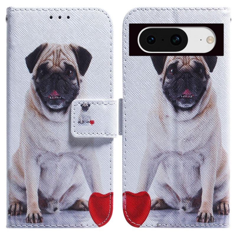 Flip Cover Google Pixel 8 Mops Hund